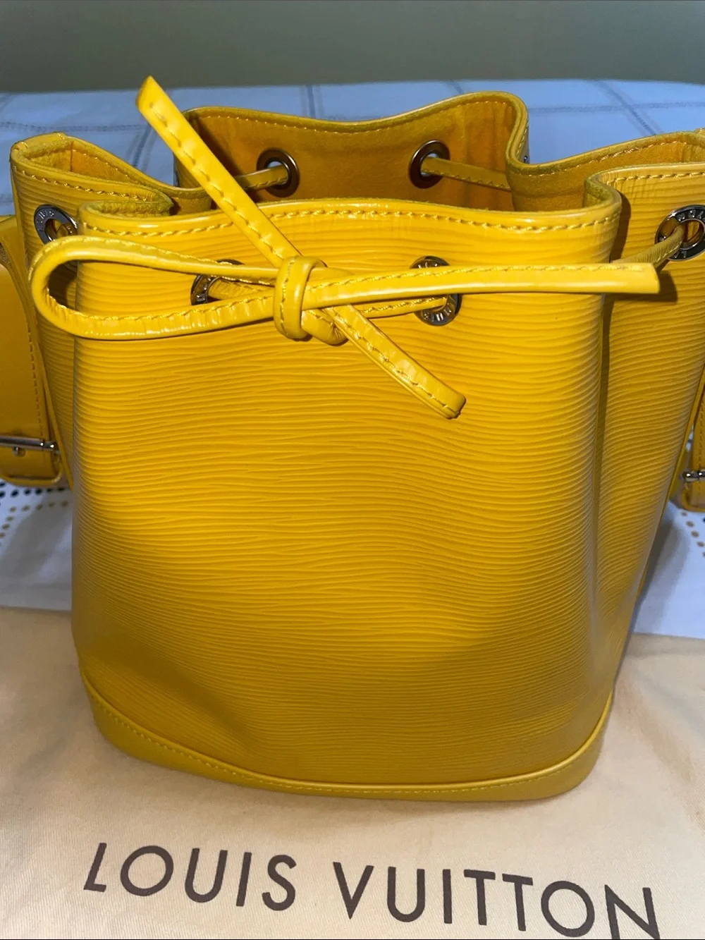 Louis Vuitton Yellow Citron Epi Leather Drawstring Noe BB Bucket Bag